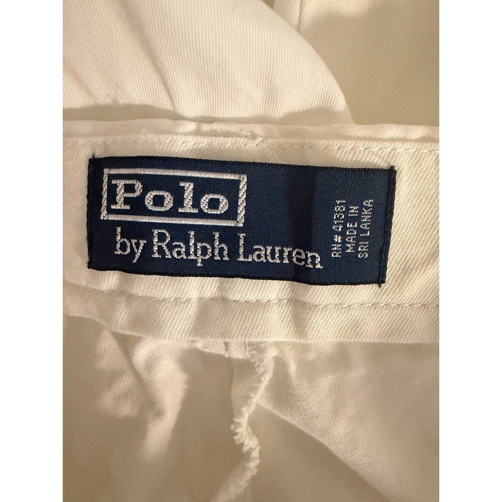 Polo Ralph Lauren Men's 38x31 White Chino Pants 100% Cotton Straight Leg Classic - Picture 7 of 10